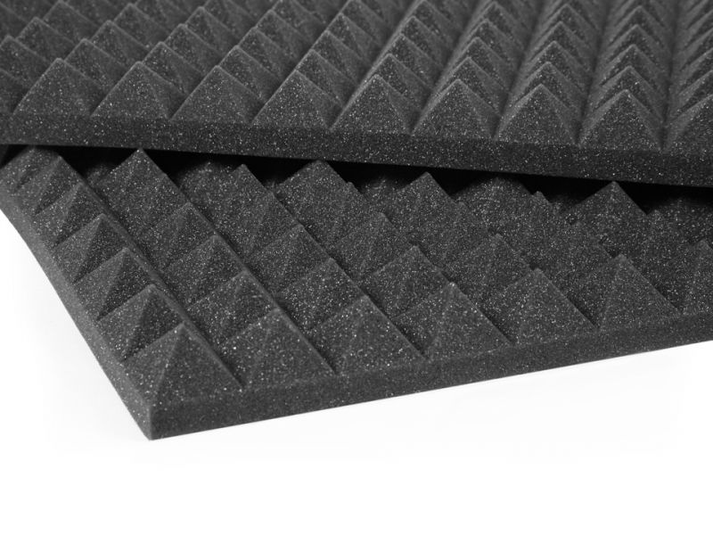 Mousse pyramide TYP 50 x 50 x 6 (gris clair) Tapis d'isolation acoustique  pour un isolation acoustique efficace